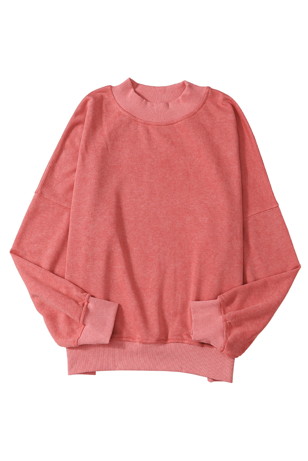 Green Light Plain Washed Drop Shoulder Pullover Sweatshirt