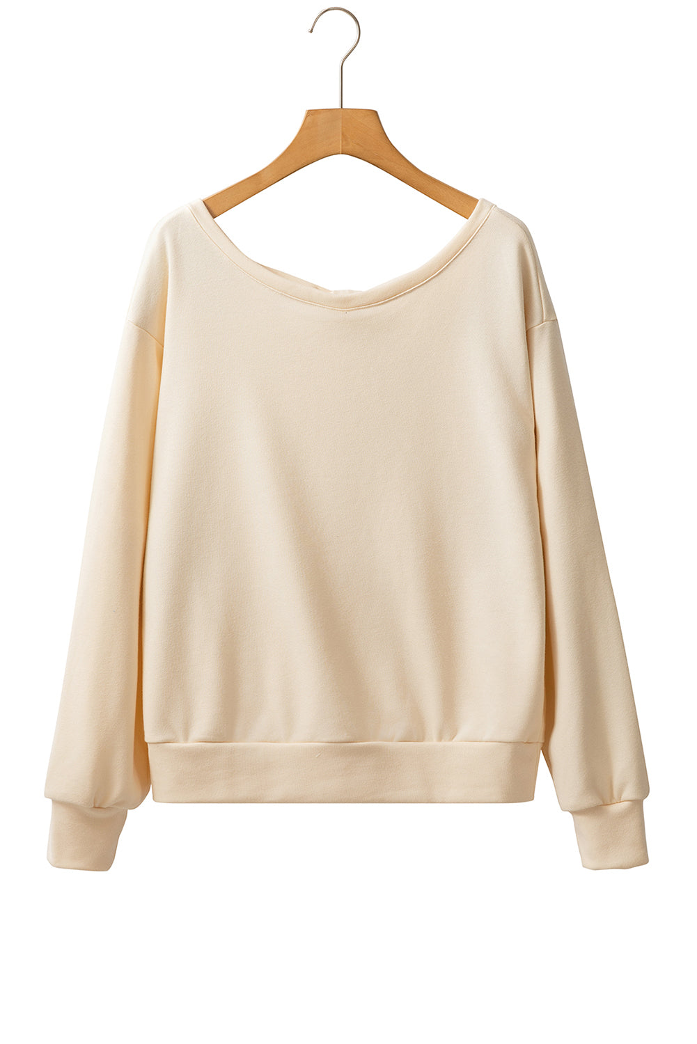 Pale Chestnut Bowknot Dewback Round Neck Sweatshirt